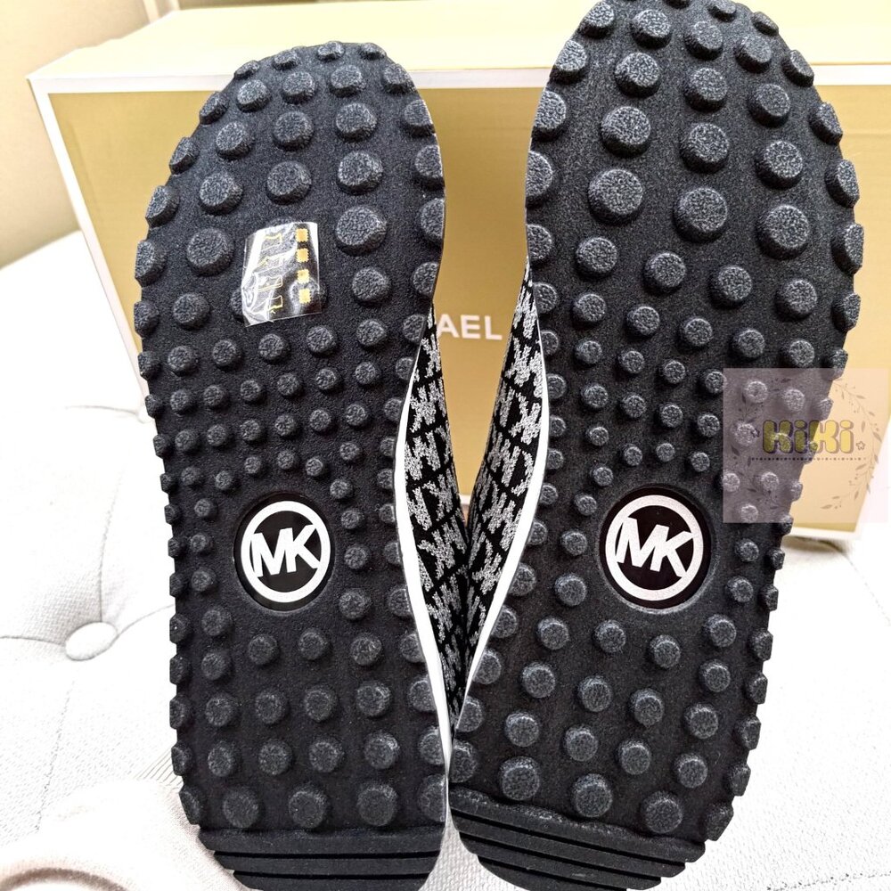 Michael Kors Bodie Metallic Logo Knit Slip-On Sneaker Black size 7 - Picture 12 of 12